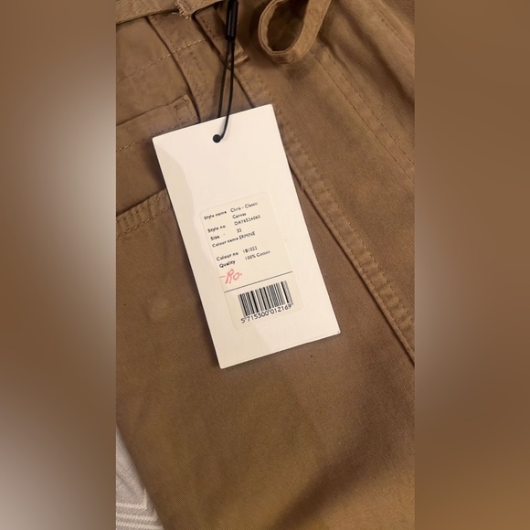 NWT Day Birger Et Mikkelsen Brown Wide-Leg Pants Size 32 - Picture 9 of 13